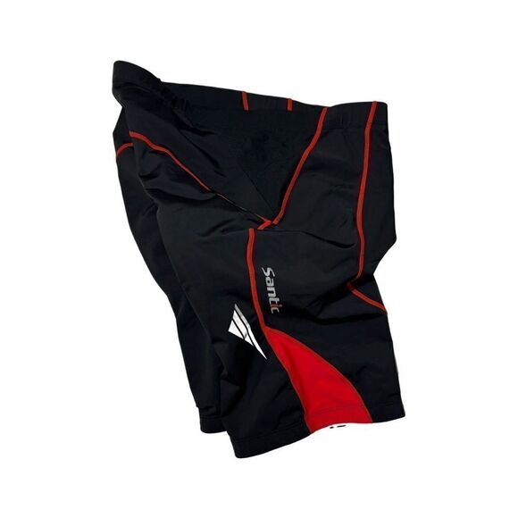 Men’s Santic cycling shorts size 2XL black/red - Picture 2 of 3